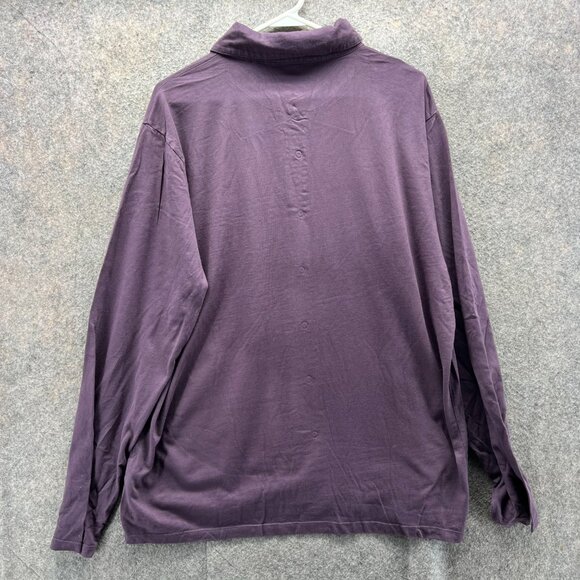 Vince Polo Shirt Mens XL Purple Long Sleeve USA Cotton Casual Extra Large - Picture 2 of 10